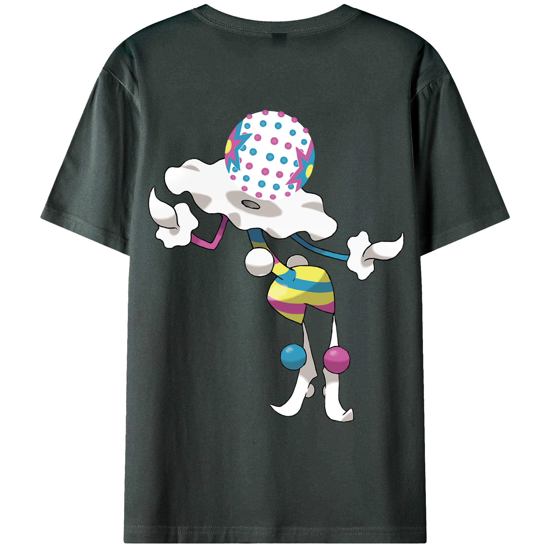 （画像用） ポケットモンスター Pokémon 綿100％ メンズ半袖Tシャツ（バックプリント） 通気性